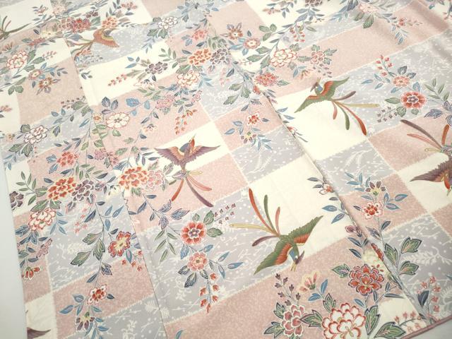 平和屋着物■上質な小紋 鳳凰花文 正絹 逸品 DABI1532qa
