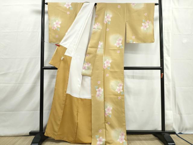 平和屋着物■小紋 蔦の葉花文 暈し染め 洗える着物 DABI1543qa