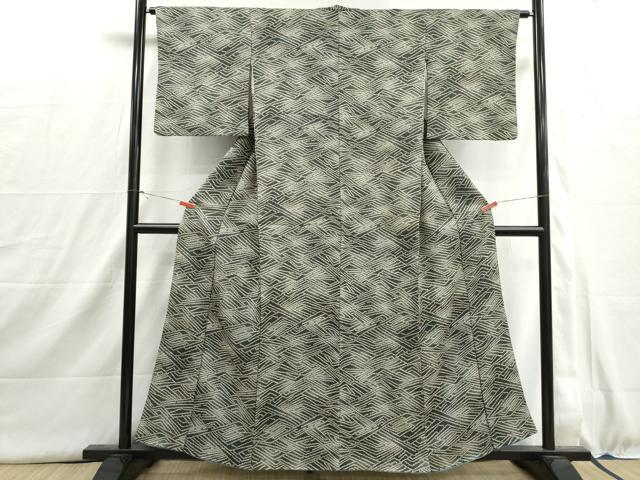 平和屋着物■小紋 総絞り 抽象文 洗える着物 DABI1552qa