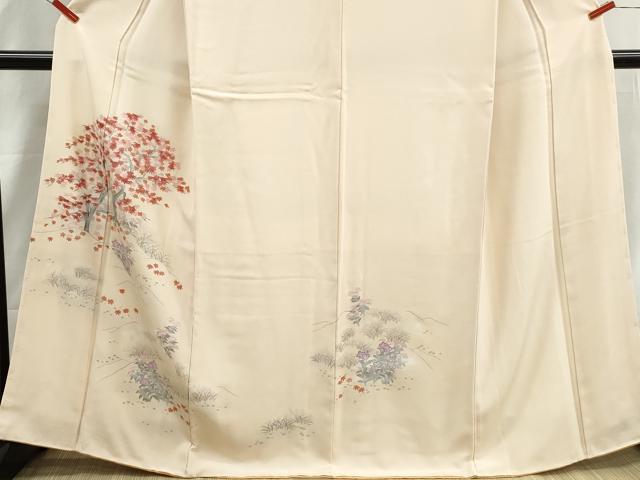 平和屋着物■訪問着 手描き 楓文 暈し染め 正絹 逸品 DABI1572qa