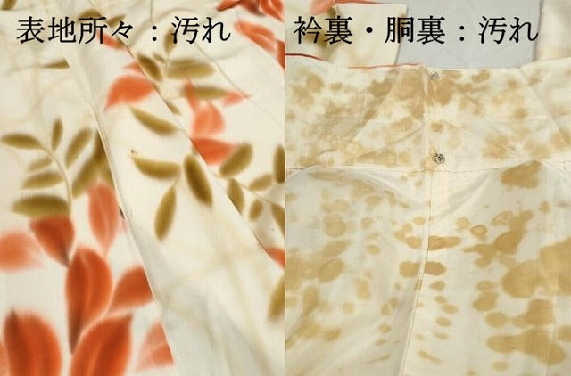 平和屋着物■上質な小紋 枝葉尽くし 暈し染め 正絹 逸品 DABI1573qa
