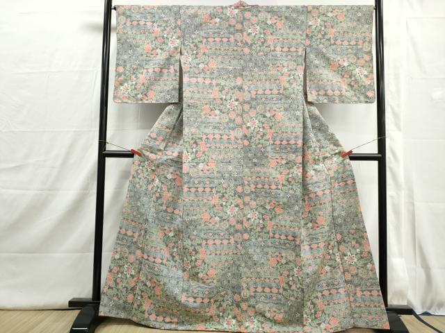 平和屋着物■豪華振袖 草花文 正絹 逸品 DABI1583qa