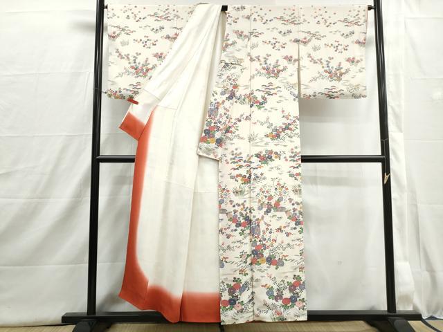 平和屋着物■訪問着 風景花文 松竹梅 正絹 逸品 DABI1588qa