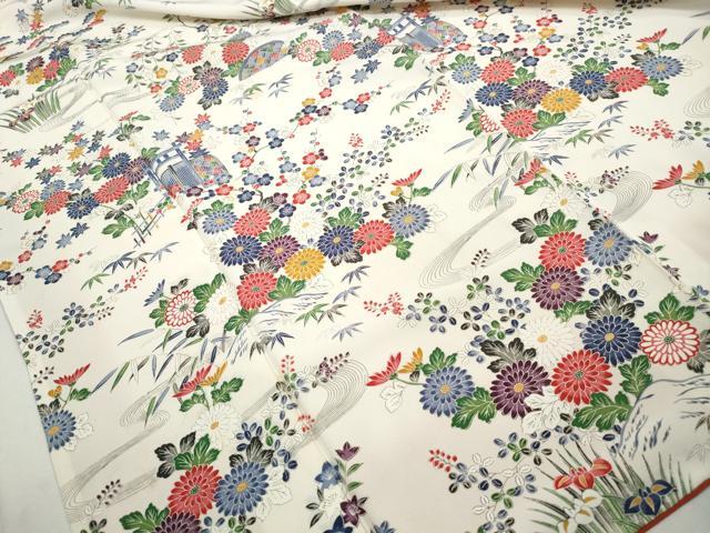 平和屋着物■訪問着 風景花文 松竹梅 正絹 逸品 DABI1588qa