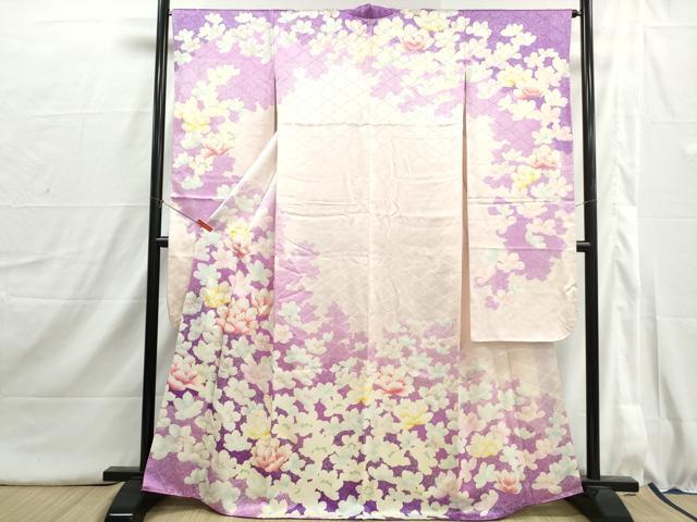 平和屋着物■豪華振袖 駒刺繍 草花文 金彩 正絹 逸品 DABI1614qa