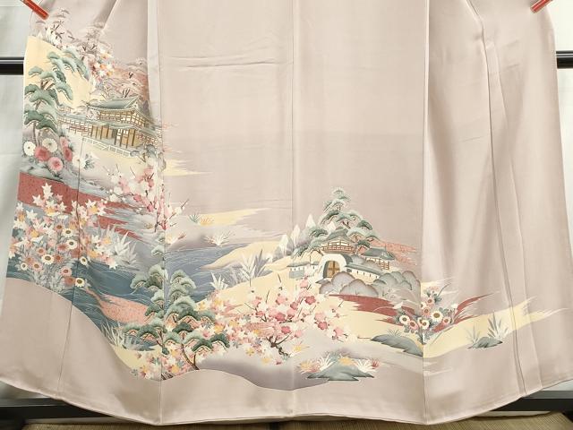 平和屋着物■豪華色留袖 風景花文 暈し染め 金彩 正絹 逸品 DABI1619qa