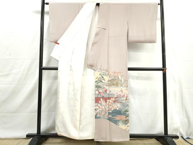 平和屋着物■豪華色留袖 風景花文 暈し染め 金彩 正絹 逸品 DABI1619qa