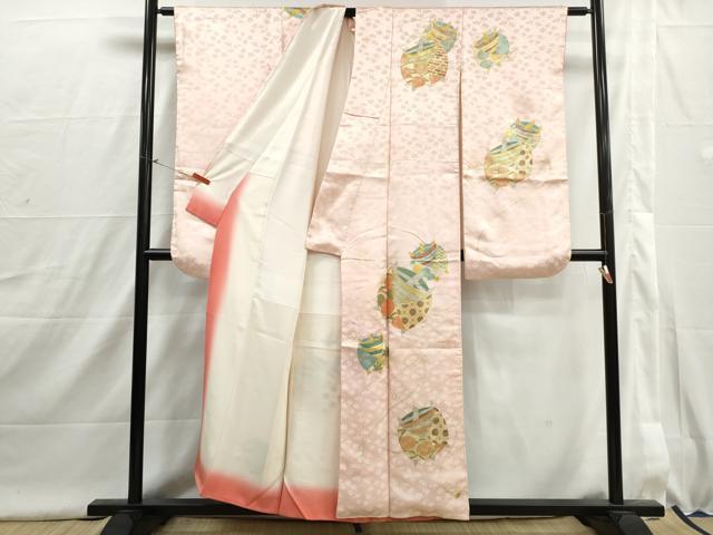 平和屋着物■豪華振袖 駒刺繍 糸車花文 金彩 正絹 逸品 DABI1621qa