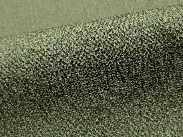 平和屋着物■二代目清次郎監修 手描き 色無地 老竹色 正絹 逸品 DABI1623qa