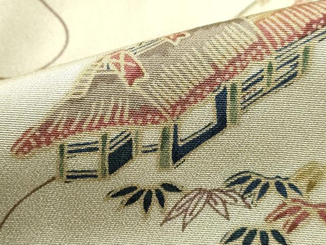 平和屋着物■上質な小紋 風景花文 松竹梅 正絹 逸品 DABI1633qa