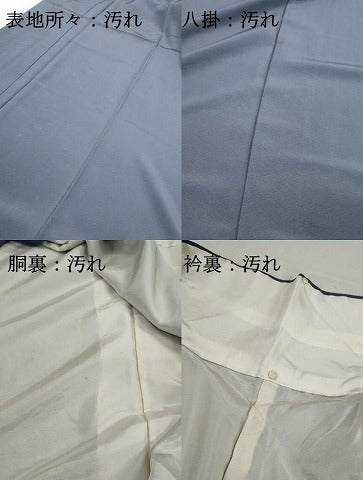 平和屋着物■上質な色無地 藍鼠色 正絹 逸品 DABI1636qa