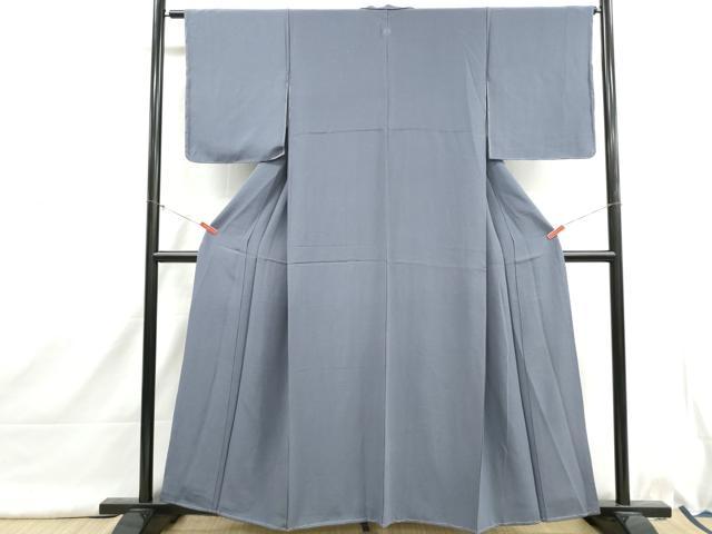 平和屋着物■上質な色無地 藍鼠色 正絹 逸品 DABI1636qa