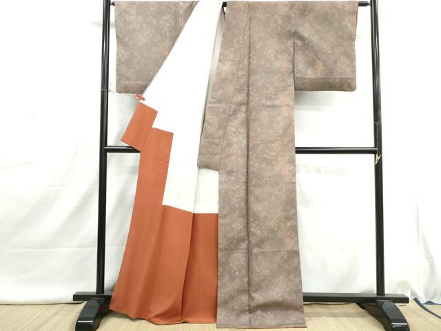 平和屋着物■上質な小紋 流水花文 正絹 逸品 DABI1637qa