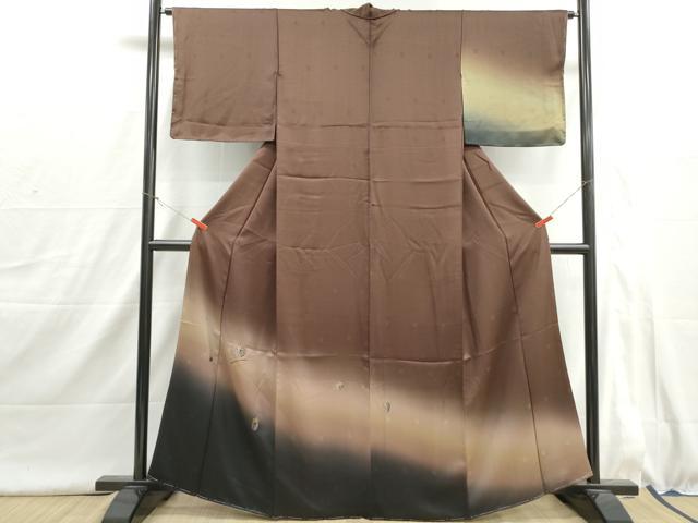平和屋着物■訪問着 仕覆文 器物 暈し染め 金銀彩 正絹 逸品 DABI1642qa