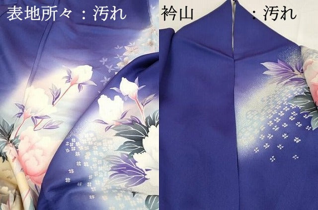 平和屋着物■豪華振袖 枝花文 牡丹 暈し染め 正絹 逸品 DABI1647qa