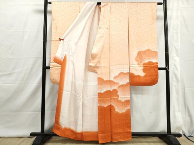 平和屋着物■豪華振袖 重ね雲文 暈し染め 正絹 逸品 DABI1648qa