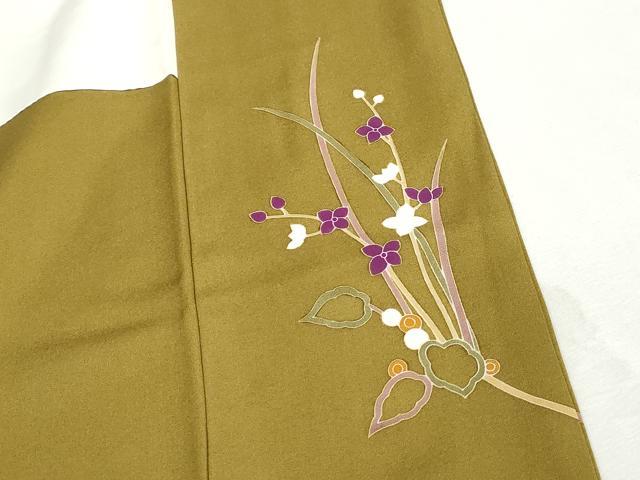 平和屋着物■訪問着 駒刺繍 枝花文 金彩 正絹 逸品 DABI1654qa