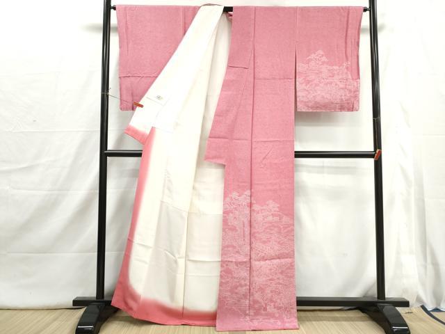 平和屋着物■訪問着 江戸小紋 風景花文 松竹梅 やまと誂製 正絹 逸品 DABI1658qa