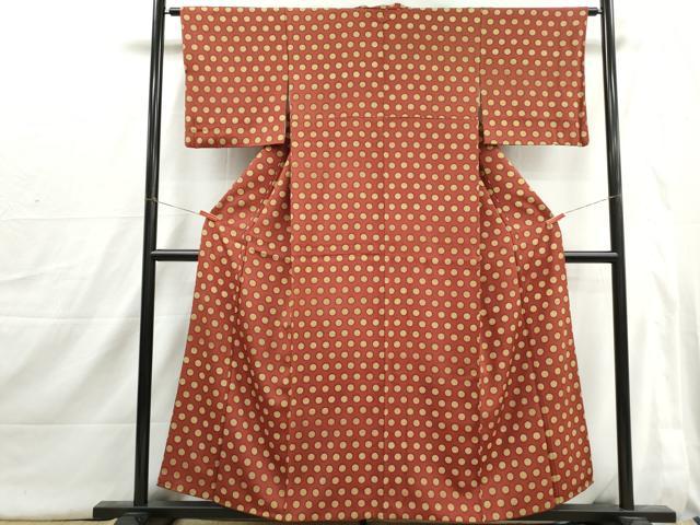平和屋着物■上質な小紋 丸文 正絹 逸品 DABI1659qa