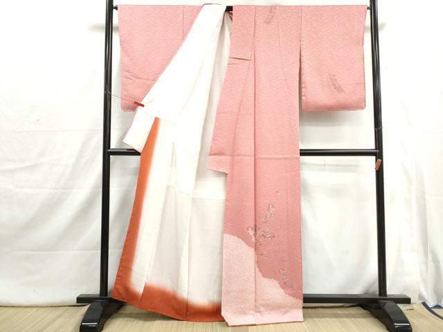 平和屋着物■訪問着 絞り 刺繍 花文箱文 正絹 逸品 DABI1661qa
