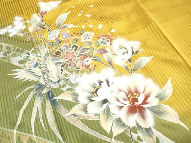 平和屋着物■訪問着 鳳凰花文 暈し染め 金銀彩 正絹 逸品 DABI1665qa