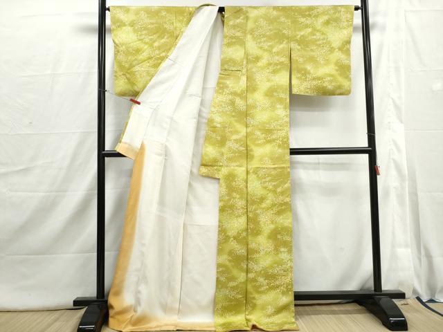 平和屋着物■上質な小紋 霞文 大小あられ 暈し染め ロング丈 正絹 逸品 DABI1669qa