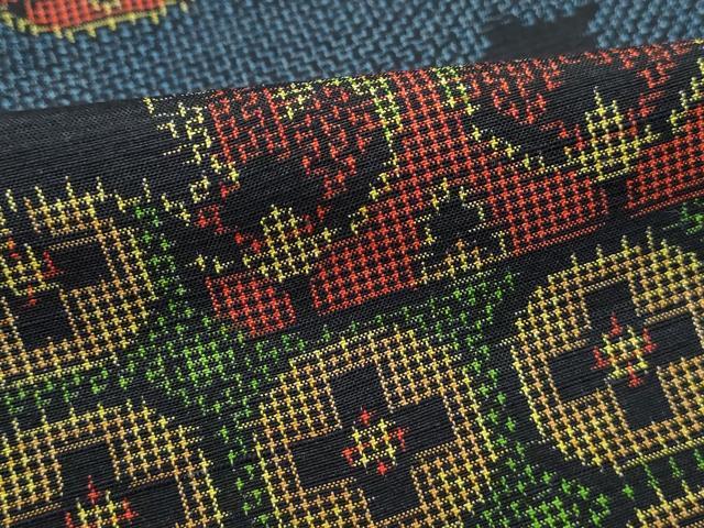 平和屋着物■上質な紬 雲取り花文 ロング丈 正絹 逸品 DABI1674qa