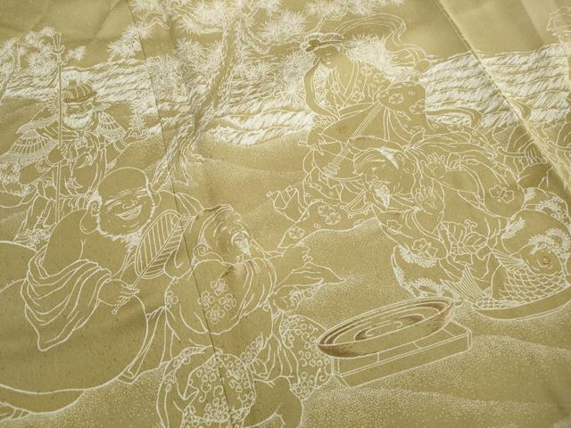 平和屋着物■訪問着 刺繍 人物風景文 金彩 正絹 逸品 DABI1679qa