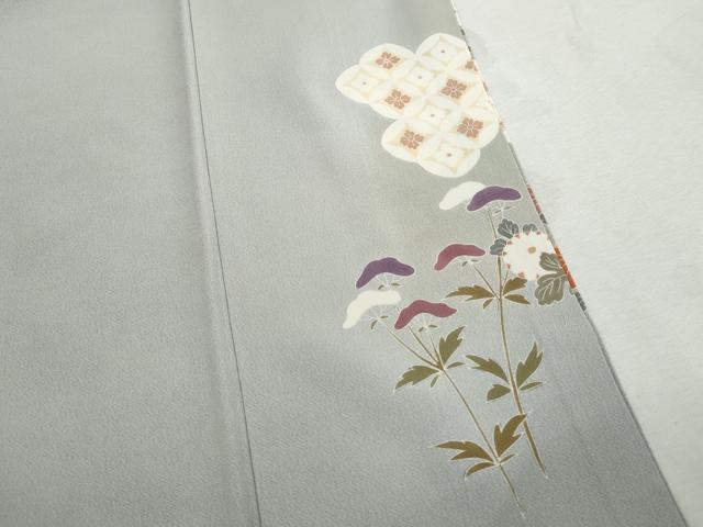 平和屋着物■豪華色留袖 駒刺繍 飛鶴花松文 暈し染め 金彩 正絹 逸品 DABI1692qa