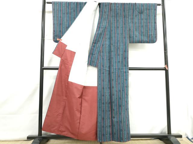 平和屋着物■上質な紬 抽象花間道 正絹 逸品 DABI1695qa