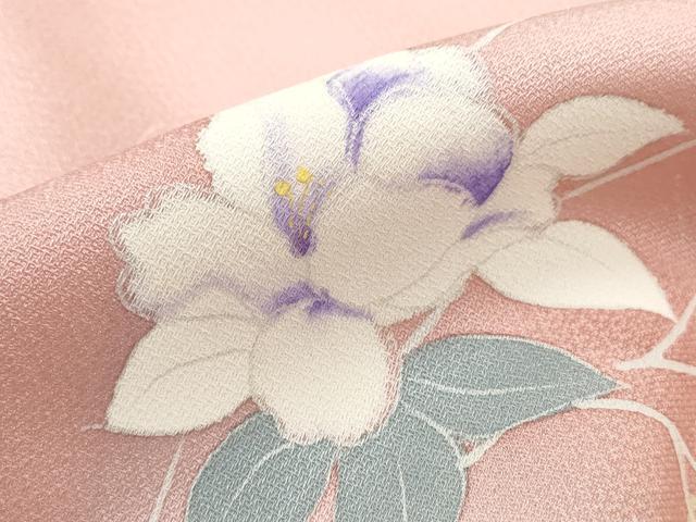平和屋着物■上質な小紋 流水枝花文 暈し染め 正絹 逸品 DABI1698qa