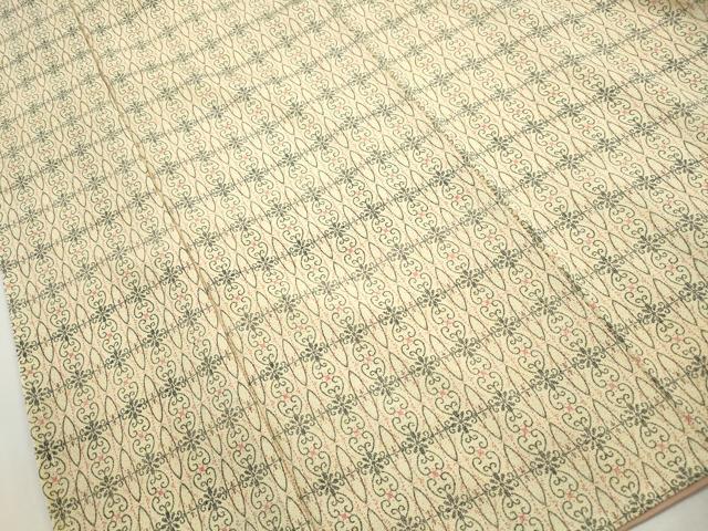 平和屋着物■上質な小紋 抽象花文 正絹 逸品 DABI1700qa