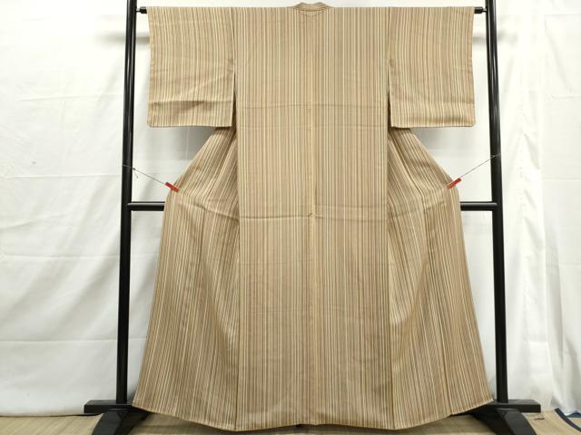 平和屋着物■上質な小紋 間道 正絹 逸品 DABI1702qa