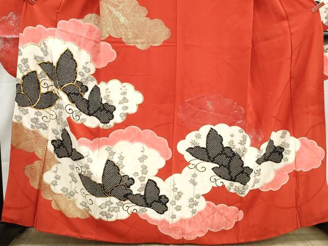 平和屋着物■豪華振袖 駒刺繍 絞り 雲取り花蝶文 金銀彩 正絹 逸品 DABI1716qa
