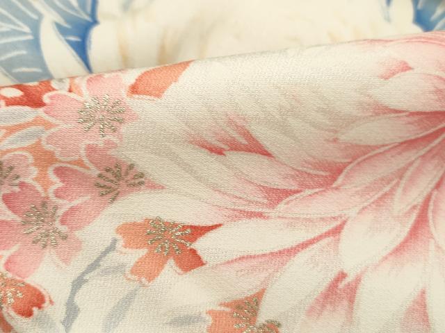 平和屋着物■豪華振袖 花車枝梅文 暈し染め 金彩 正絹 逸品 DABI1718qa