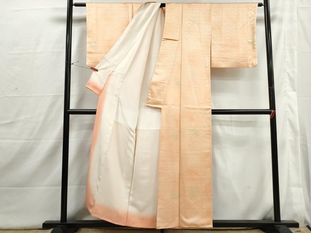 平和屋着物■上質な小紋 霞石畳地紋 暈し染め 正絹 逸品 DABI1733qa