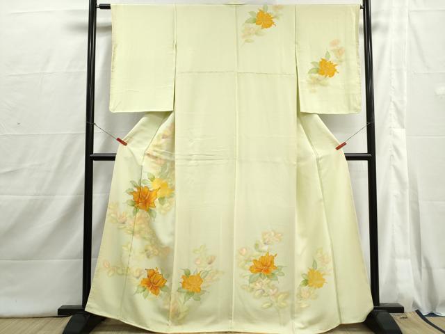 平和屋着物■訪問着 駒刺繍 草花文 暈し染め 正絹 逸品 DABI1735qa
