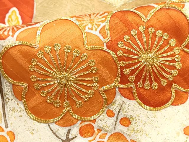 平和屋着物■豪華振袖 駒刺繍 雲取り亀甲花文 梅 桐 金彩 正絹 逸品 DABI1742qa