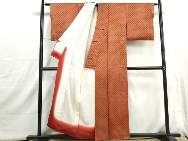 平和屋着物■上質な小紋 総絞り 鹿の子文 正絹 逸品 DABI1751qa