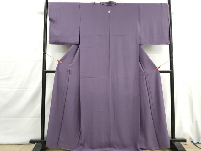 平和屋着物■上質な色無地 鳩羽色 正絹 逸品 DABI1766qa
