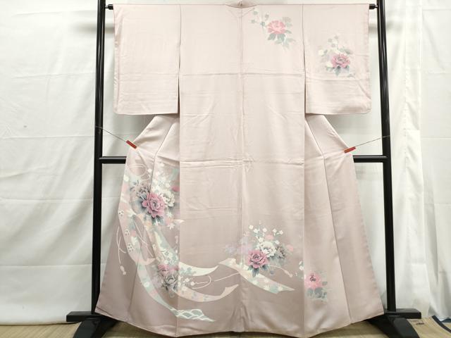 平和屋着物■訪問着 鬘帯牡丹文 正絹 逸品 DABI1777qa