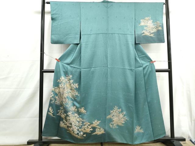 平和屋着物■訪問着 風景花文 松竹梅 暈し染め 金彩 やまと誂製 正絹 逸品 DABI1785qa