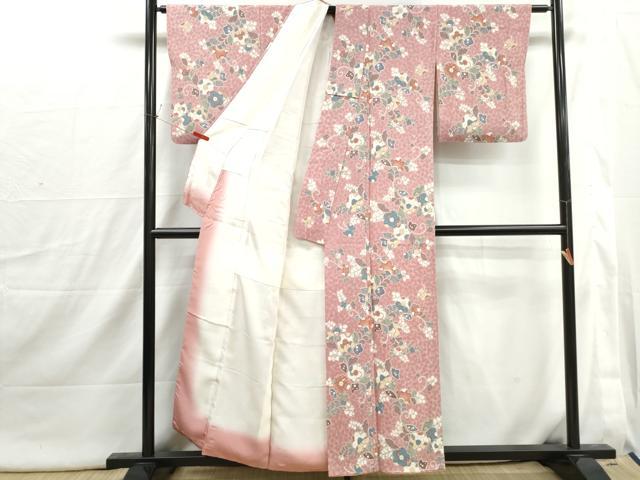 平和屋着物■上質な小紋 辻が花 鬼しぼ縮緬 正絹 逸品 DABI1791qa