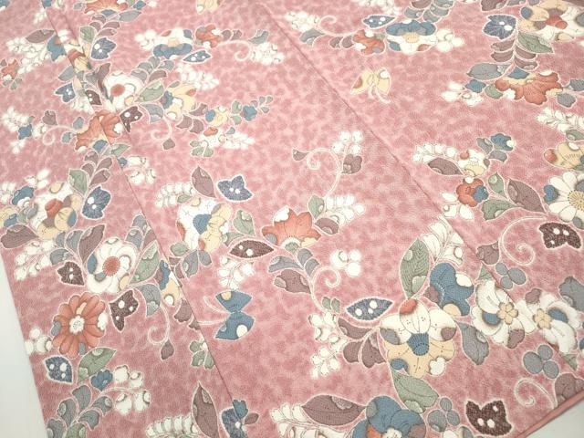 平和屋着物■上質な小紋 辻が花 鬼しぼ縮緬 正絹 逸品 DABI1791qa