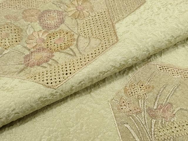 平和屋着物■中国三大刺繍 スワトウ刺繍 汕頭刺繍 訪問着 亀甲花文 正絹 逸品 DABI1824qa