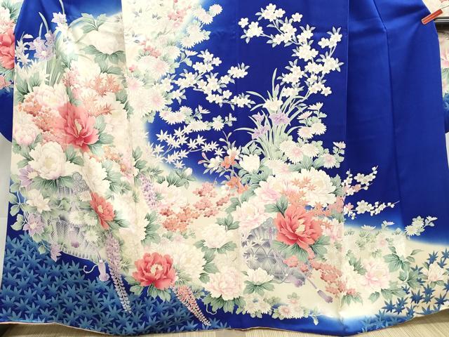 平和屋着物■豪華振袖 花籠文 暈し染め 正絹 逸品 DABI1830qa