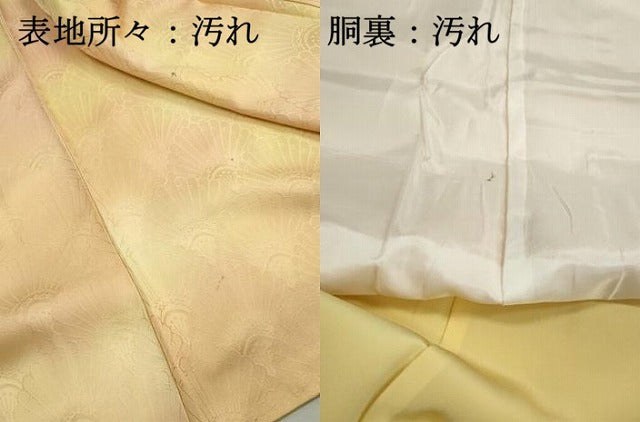 平和屋着物■上質な小紋 花青海波地紋 暈し染め 正絹 逸品 DABI1838qa