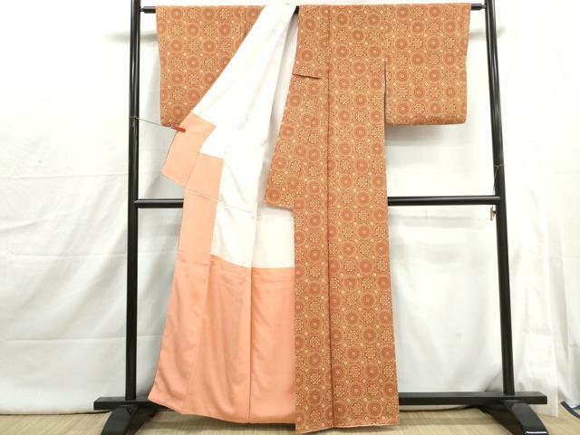 平和屋着物■上質な小紋 花丸文 正絹 逸品 DABI1846qa