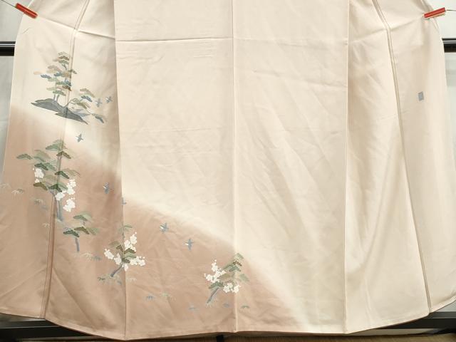 平和屋着物■訪問着 友禅 作家物 飛鳥文 松竹梅 暈し染め 鈴乃屋扱い 正絹 逸品 DABI1861qa