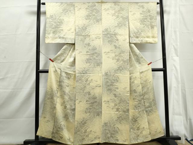 平和屋着物■上質な小紋 草花文 暈し染め 正絹 逸品 DABI1866qa